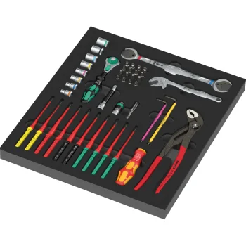 Wera 9753 KK Maintenance Set 1 instrumentu komplekts ar putu ieliktni, 45 gab.