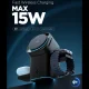 Spigen Essential EF223MS 3-in-1 Qi2 bezvadu lādētājs, melns