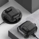 Austiņu maciņš Tech-Protect Samsung Galaxy Buds 3 / 3 FE / 3 Pro ar karabīni, melns