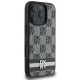 DKNY iPhone 16 Pro vāciņš Checkered Pattern & Printed Stripes, melns