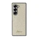 Guess 4G Glitter Script vāciņš Samsung Galaxy Z Fold 6 Zelta