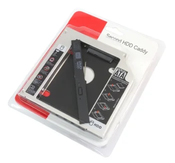 SATA III DVD-RW Bay Second HDD Caddy Adapter 9.5mm | Сietā diska adapteris DVD-dziņa vietā
