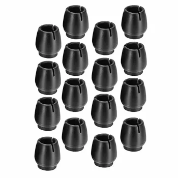 Gumijas uzgaļi mēbeļu kājām 25-29 mm, 16 gab., melni