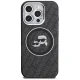 Karl Lagerfeld IML Glitter Karl & Choupette MagSafe vāciņš iPhone 16 Pro, melns