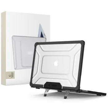 Tech-Protect SmartShell Pro vāciņš MacBook Air 13" (M2/M3/M4) Melns/Caurspīdīgs
