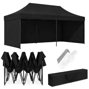Automātiskais dārza paviljons MultiGarden 3x6m telts, melns