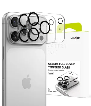 Kameras aizsargstikls Ringke Camera Full Cover, iPhone 18 Pro, 2 gab., melns