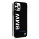 BMW tālruņa vāciņš Signature Printed Logo priekš iPhone 12 / 12 Pro, melns