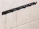 Sienas pakaramais drēbēm un dvieļiem, 6 āķi, 54.5 cm, melns