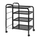Kosmētiskais galdiņš asistents PRO INK 1031 ar 4 stikla plauktiem, melns