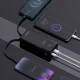 Dudao K15Pro 20000mAh 22.5W ārējais akumulators ar iebūvētiem kabeļiem - melns