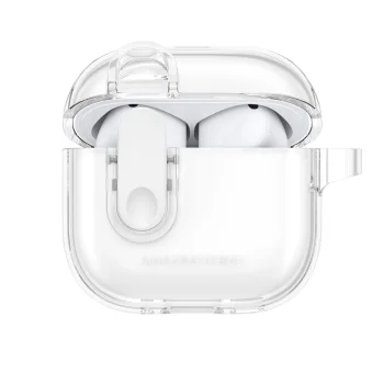 AmazingThing Minimal maciņš Apple AirPods 4 austiņām, caurspīdīgs