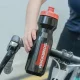 Rockbros velosipēda pudele 750 ml, caurspīdīgi melna ar sarkanu iemuti