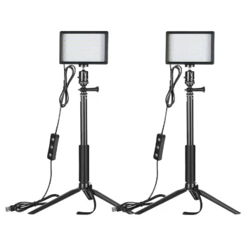 Neewer ZC-10S divu LED lampu komplekts ar statīviem un filtriem