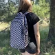 Kruzzel 30L mugursoma ar apavu maisiņu, rūtaina, melna
