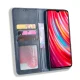 Xiaomi Redmi Note 8 Pro Vintage Style Magnetic Leather Wallet Case Cover, Blue | Telefona Vāciņš Maciņš Apvalks...