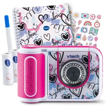 VTech Kidizoom Print Cam bērnu fotokamera ar printeri, rozā