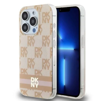 DKNY iPhone 13 / 13 Pro vāciņš IML Checkered Mono Pattern MagSafe, rozā