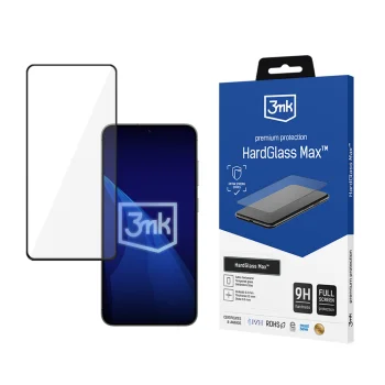 Rūdītais aizsargstikls 3mk Samsung Galaxy S24+ HardGlass Max Melns | Tempered Glass Screen Protector