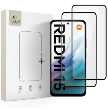 Tech-Protect Glass Fit+ rūdītais aizsargstikls Xiaomi Redmi 15 4G / 5G (2 gab.), melns