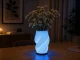 2-in-1 LED RGB galda lampa un vāze ar pulti, Ecru