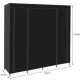 Ruhhy saliekams auduma skapis 170x170 cm, melns