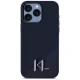 Karl Lagerfeld Silicone Shadow Metal Initial MagSafe vāciņš iPhone 15 Pro, melns