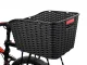 Aizmugurējais velosipēda grozs bagāžniekam, rotangpalmas pinuma raksts, 18 l, melns