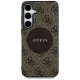Guess 4G Round Patch Classic Logo MagSafe vāciņš Samsung Galaxy S25 Plus brūns