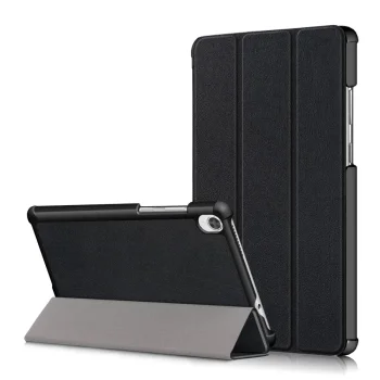 Lenovo Tab M8 (2nd Gen) - Vāks apvalks pārvalks | Tri-fold Stand Leather Case Cover, Black