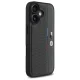 BMW M Perforated Tricolor Detail Line iPhone 16 vāciņš, tumši pelēks