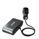 Dudao auto lādētājs un 3 ligzdu piepīpētāja sadalītājs ar 2x USB, melns