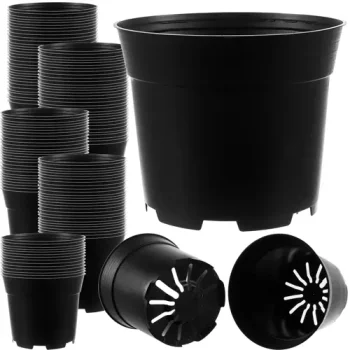 Plastmasas stādu podiņi 2 l, Ø 16 cm, melni, 500 gab. komplekts