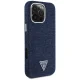 Guess Denim Triangle Logo MagSafe iPhone 16 Pro vāciņš, zils