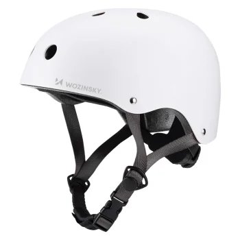 Wozinsky HT-38B BMX/Skrejriteņu aizsargķivere, S (48-52 cm), Balta