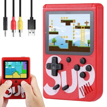 Retro Mini Portatīvā Konsole, 400 Spēles, 3.0" Ekrāns, TV Savienojums, Sarkana | Mini Console Portable, Retro...