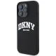 DKNY iPhone 16 Pro Max vāciņš Silicone White Printed Logo MagSafe, melns