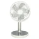 Bezvadu galda ventilators ar USB, 4 ātrumi, LED, 38 cm, balts