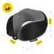 Ceļojumu spilvens kaklam 4FIZJO Memory Foam gulēšanai, melns