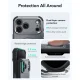 ESR Cyber Tough Kickstand MagSafe vāciņš iPhone 18 Pro / 17 Pro ar statīvu, pelēks