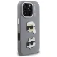 Karl Lagerfeld FW Grained Karl & Choupette vāciņš Apple iPhone 16 Pro Max, Pelēks