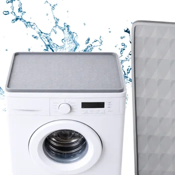 Silikona aizsargpaklājiņš veļasmašīnai ar apmali 59x49 cm, pelēks