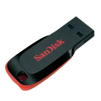 SanDisk Cruzer Blade 64 GB USB 2.0 zibatmiņa, melna / sarkana