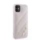 Karl Lagerfeld iPhone 11 / XR vāciņš Diagonal Quilted Script, rozā