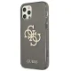 Guess iPhone 12 Pro Max vāciņš Glitter 4G Big Logo Melns