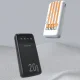 Ārējais akumulators Dudao K6Pro+ 20000mAh ar 4 iebūvētiem kabeļiem, melns