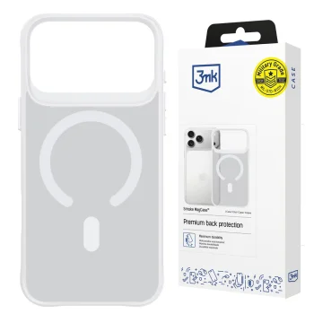 3mk Smoke MagCase vāciņš iPhone 17 Pro ar MagSafe, puscaurspīdīgs balts