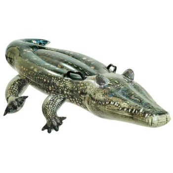 Intex piepūšamais krokodils peldēšanai, 170 cm, pelēks/zaļš