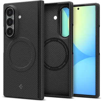 Spigen AirSkin Aramid MagFit vāciņš priekš Samsung Galaxy Z Fold 8 Ultra, melns