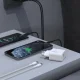 Dudao A27TCEU PD 30W GaN USB-A USB-C sienas lādētājs ar USB-C kabeli – balts
